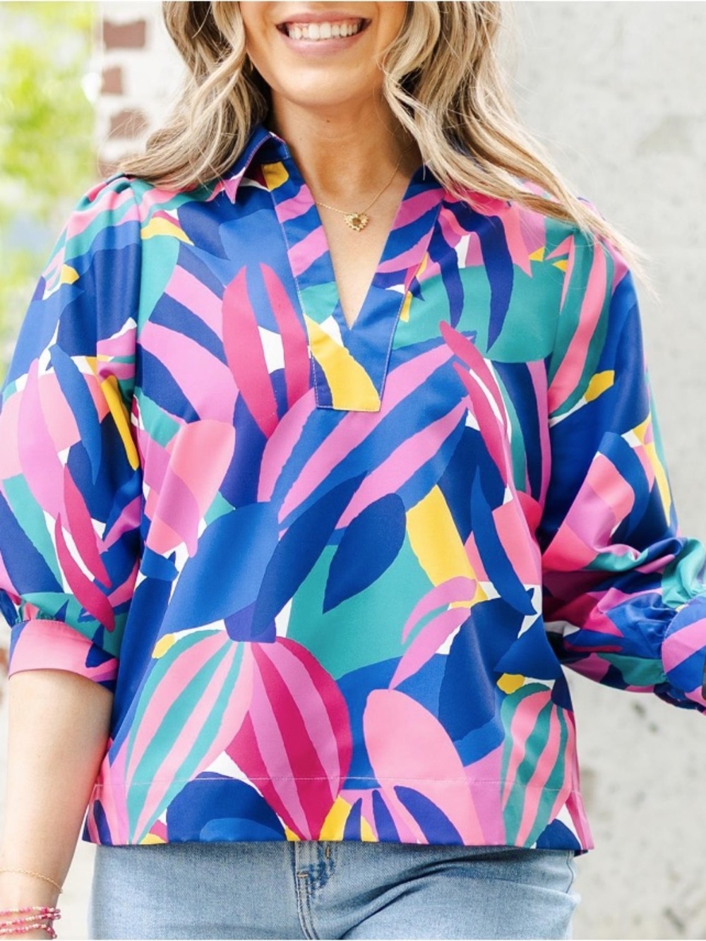 Michelle McDowell Bombshell Blooms Purple Charlee Top XL